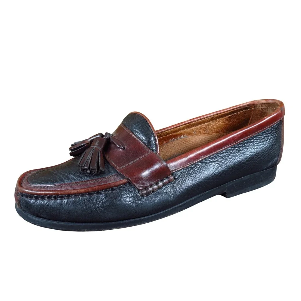 Johnston & Murphy Passport Mens Tassel Loafer Size 9 M Business‎ Black Burgundy